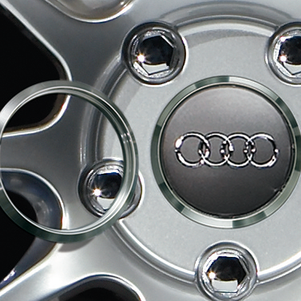 Advan 63mm Audi Centercap Adapter Ring - Silver Alumite