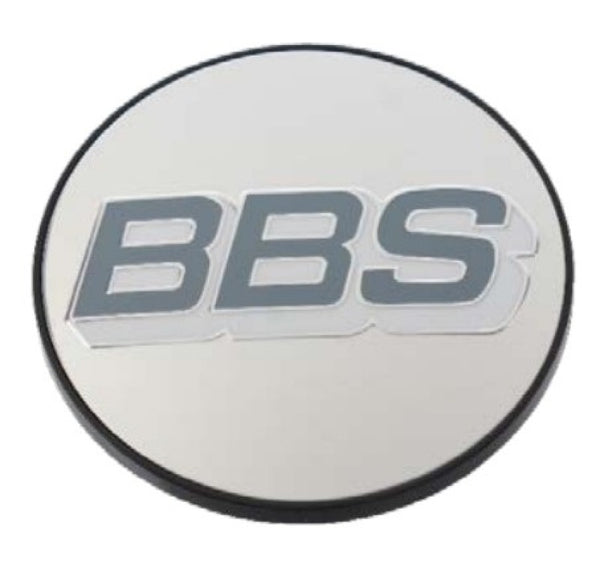 BBS Center Cap 70.6mm Polished/Grey & White (4-tab)