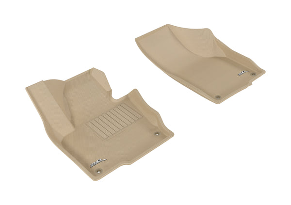 3D MAXpider 2009-2019 Volkswagen Tiguan/Tiguan Limited Kagu 1st Row Floormat - Tan