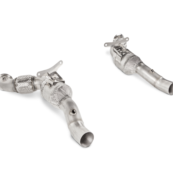 Akrapovic 16-17 Ferrari 488 GTB/488 Spyder Link Pipe Set w/ Cat (SS)