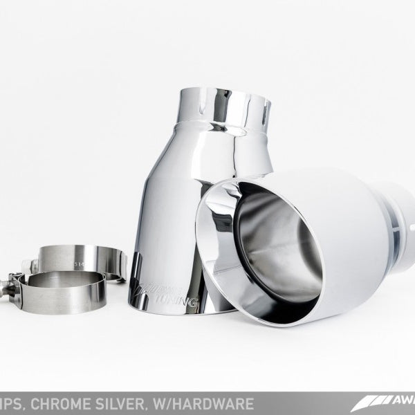 AWE Tuning BMW F10 M5 Touring Edition Axle-Back Exhaust Chrome Silver Tips