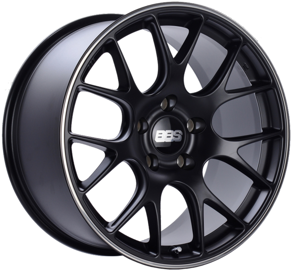 BBS CH-R 19x11 5x130 ET56 CB71.6 Satin Black Polished Rim Protector Wheel