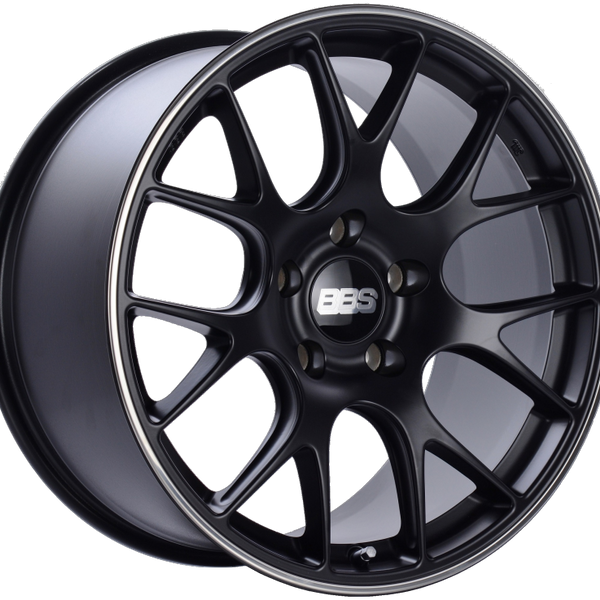 BBS CH-R 19x11 5x130 ET56 CB71.6 Satin Black Polished Rim Protector Wheel