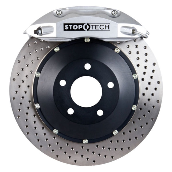 StopTech 06-10 Golf/Jetta Front BBK ST-40 Caliper Silver 2pc Zinc Slotted 355x32mm Drilled Rotor