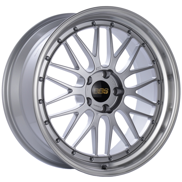 BBS LM 20x8.5 5x120 ET32 Diamond Silver Center Diamond Cut Lip Wheel -82mm PFS/Clip Required