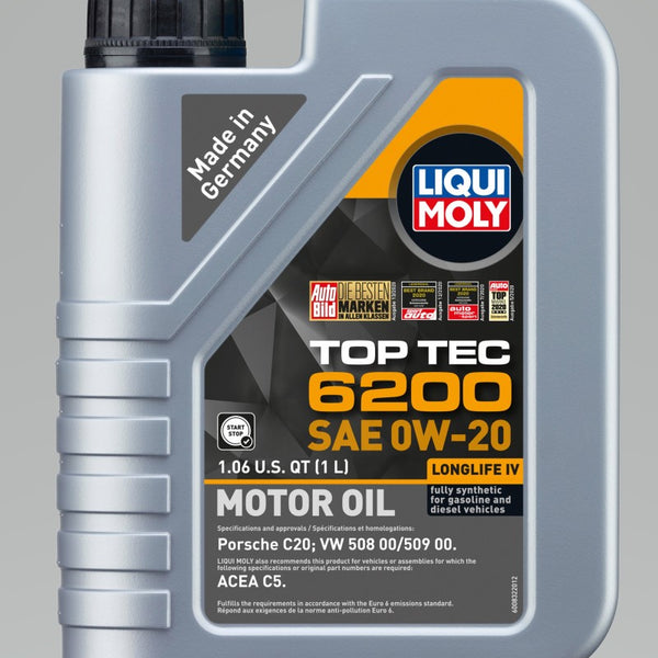 LIQUI MOLY 1L Top Tec 6200 Motor Oil 0W-20