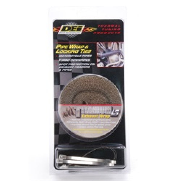 DEI Exhaust Wrap Kit - Pipe Wrap and Locking Tie - Titanium