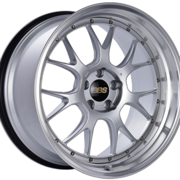 BBS LM-R 19x8.5 5x114.3 ET43 Diamond Silver Center Diamond Cut Lip Wheel - 82mm PFS Required