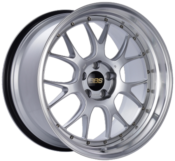 BBS LM-R 19x10 5x120 ET20 Diamond Silver Center Diamond Cut Lip Wheel -82mm PFS/Clip Required