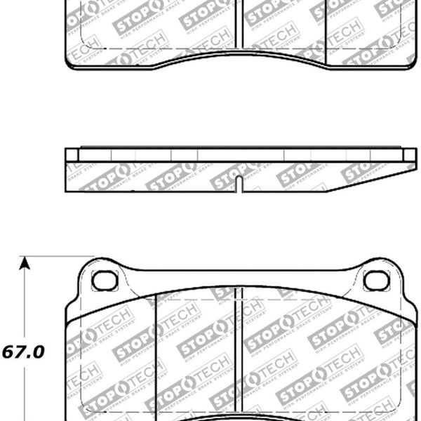 StopTech Street Select Brake Pads - 00-06 Jaguar XKR