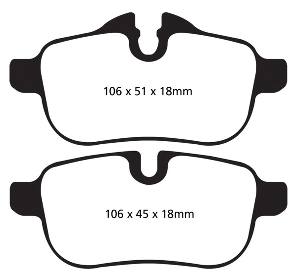 EBC 09+ BMW Z4 3.0 (E89) Greenstuff Rear Brake Pads