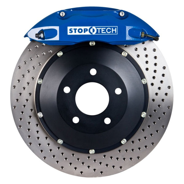 StopTech 06-10 Golf/Jetta Front BBK ST-40 Caliper Blue 2pc 355x32mm Drilled Rotor