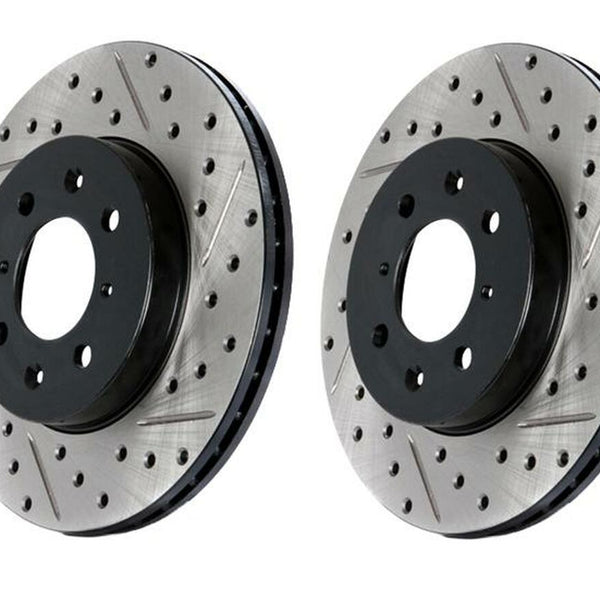 Centric 15-17 Mercedes Benz C300 OE Style Cross Drilled Rear Premium High-Carbon Rotor