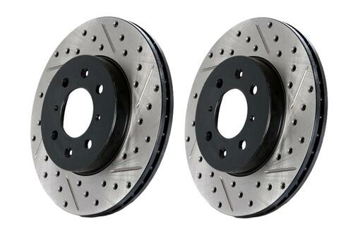 Centric 15-17 Mercedes Benz C300 OE Style Cross Drilled Rear Premium High-Carbon Rotor