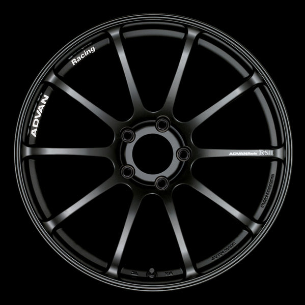 Advan RSII 18x9.0 +52 5-100 Semi Gloss Black Wheel