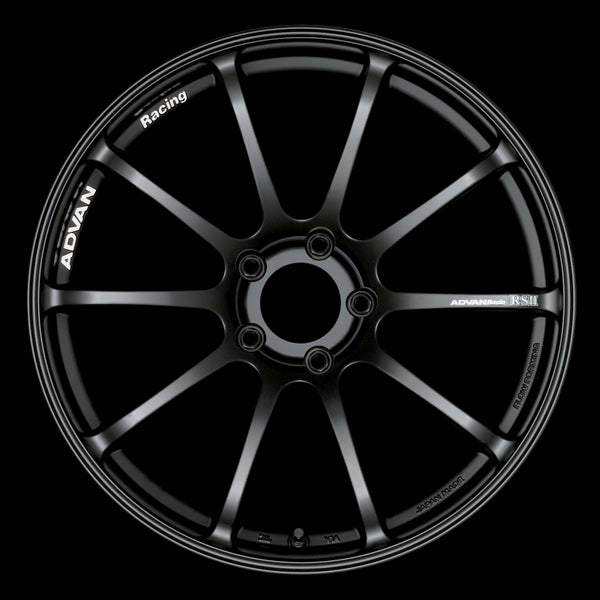 Advan RSII 18x9.5 +42 5-100 Semi Gloss Black Wheel