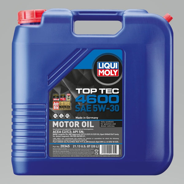 LIQUI MOLY 20L Top Tec 4600 Motor Oil 5W-30