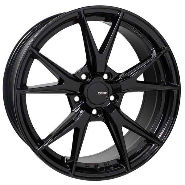 Enkei Phoenix 17x7.5 45mm Offset 5x100 72.6mm Bore Gloss Black Wheel