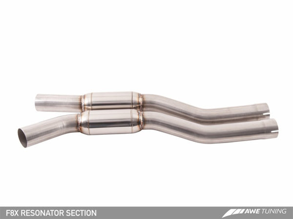 AWE Tuning BMW F8X M3/M4 Resonated Track Edition Exhaust - Chrome Silver Tips (90mm)