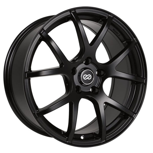 Enkei M52 15x6.5 38mm Offset 4x100 Bolt Pattern 72.6mm Bore Dia Matte Black Wheel