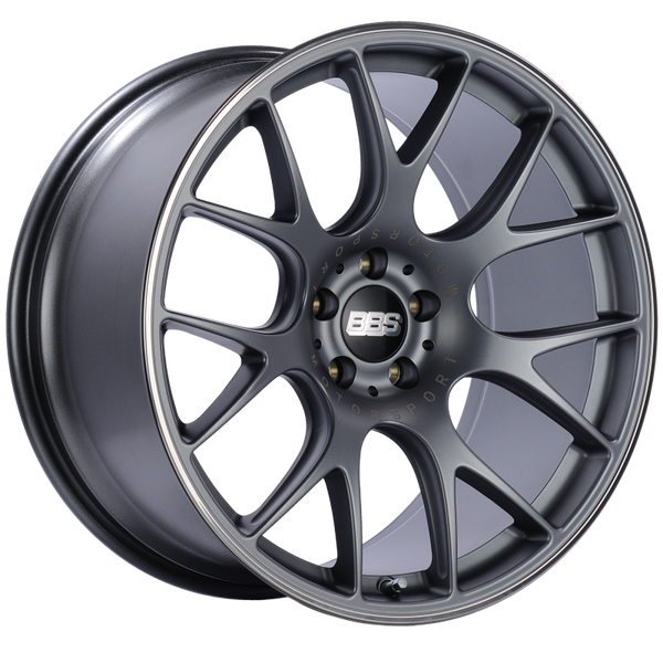 BBS CH-R 20x10.5 5x112 ET25 Satin Titanium Polished Rim Protector Wheel -82mm PFS/Clip Required