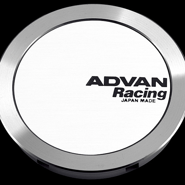 Advan 73mm Full Flat Centercap - White/Silver Alumite