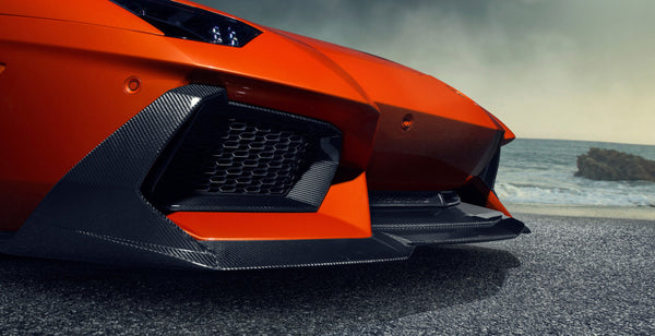 Vorsteiner Lamborghini Aventador Zaragoza Edizione Aero Front Spoiler Carbon Fiber PP 2x2 Glossy