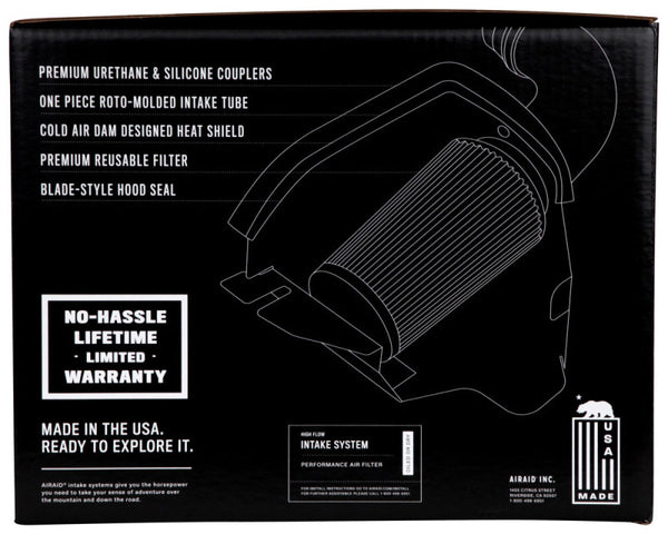 Airaid 2006 Chevy 4.8/5.3/6.0 (w/ Elec Fan/High Hood) CAD Intake System w/ Tube (Dry / Red Media)