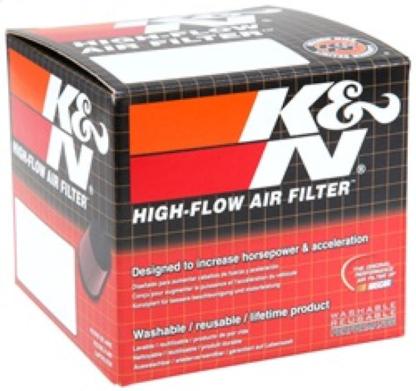 K&N Universal Chrome Round Straight Air Filter - 2.25in Flg ID x 3.5in OD x 2in H