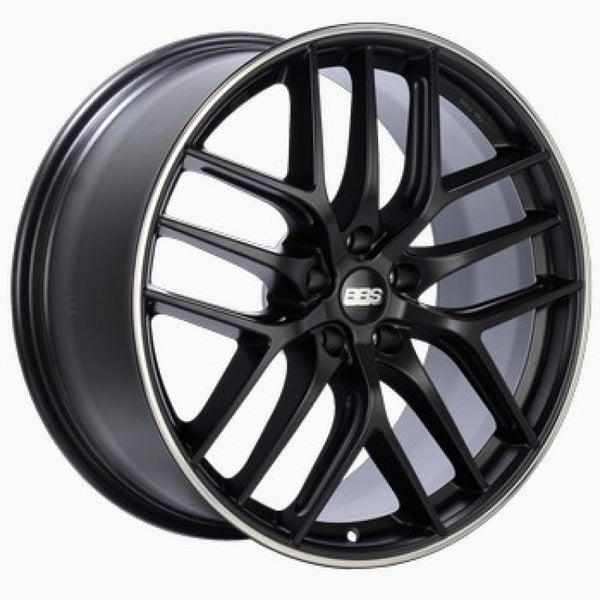 BBS CC-R 19x9 5x112 ET42 Satin Black Polished Rim Protector Wheel -82mm PFS/Clip Required