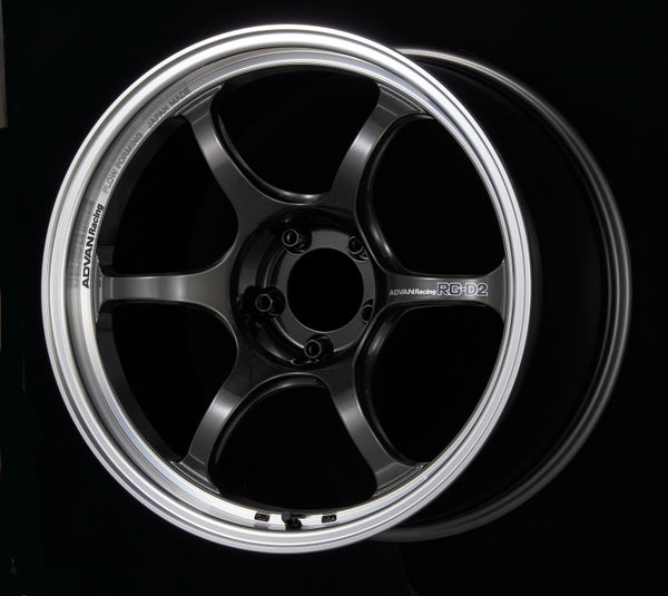 Advan RG-D2 15x8.0 +35 4-100 Machining & Black Gunmetallic Wheel