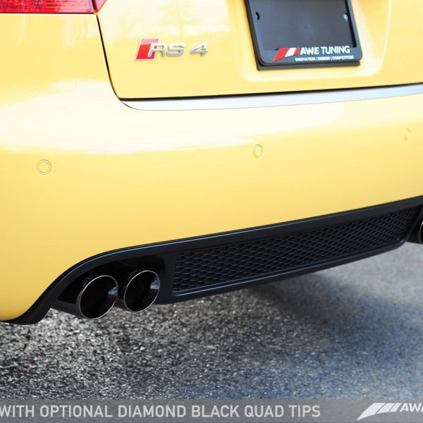 AWE Tuning Audi B7 RS4 Track Edition Exhaust - Diamond Black Tips