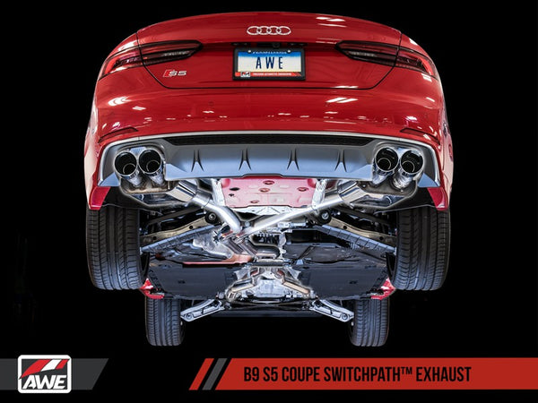 AWE Tuning Audi B9 S5 Coupe SwitchPath Exhaust w/ Carbon Fiber Tips