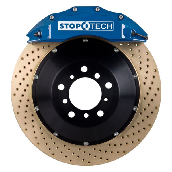 StopTech 12-13 VW Golf ST-60 Blue Calipers 355x32mm Zinc Drilled Rotors Front Big Brake Kit