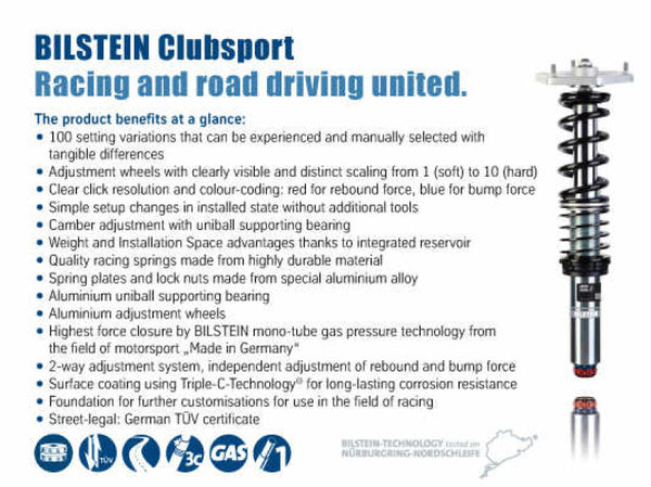 Bilstein Clubsport R56 Mini Cooper Front & Rear Performance Suspension System