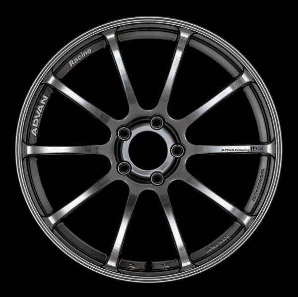 Advan RSII 17x8.0 +37 5-114.3 Racing Hyper Black Wheel