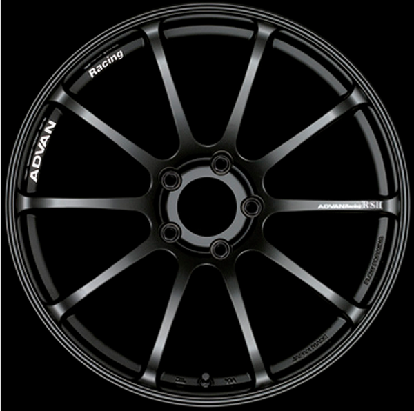 Advan RSII 18x9.5 +50 5-120 Semi Gloss Black Wheel