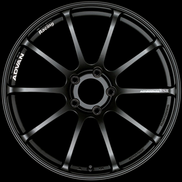 Advan RSII 18x9.5 +50 5-120 Semi Gloss Black Wheel