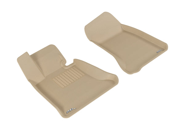 3D MAXpider 2004-2010 BMW 5 Series E60 Kagu 1st Row Floormat - Tan