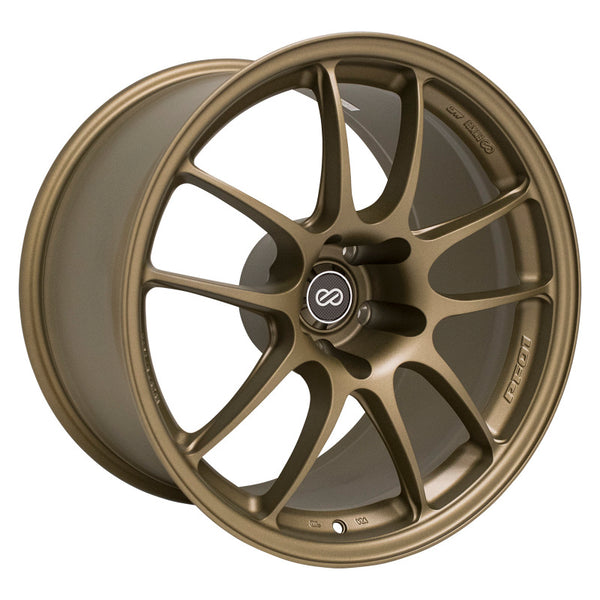 Enkei PF01 18x10.5 5x114.3 15mm Offset 75mm Bore Titanium Gold Wheel