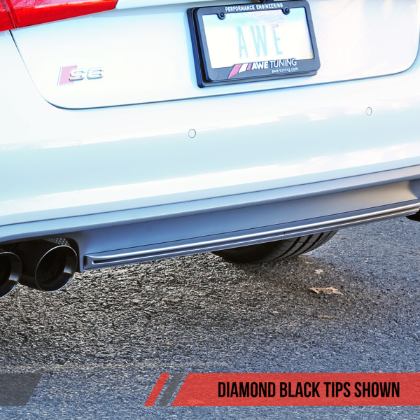 AWE Tuning Audi C7 / C7.5 S7 4.0T Track Edition Exhaust - Diamond Black Tips