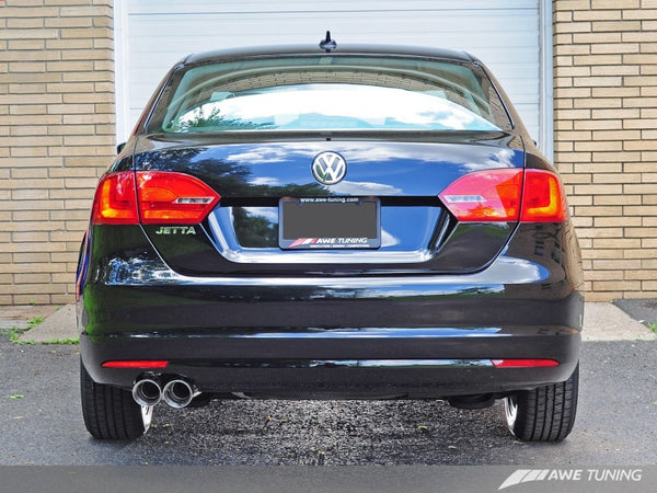 AWE Tuning MK6 Jetta TDI Touring Edition Exhaust - Silver Tips