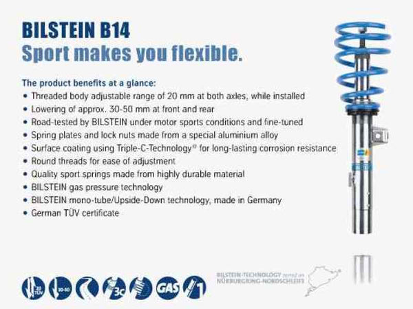 Bilstein B14 05-10 Volkswagen Jetta Front and Rear Suspension Kit