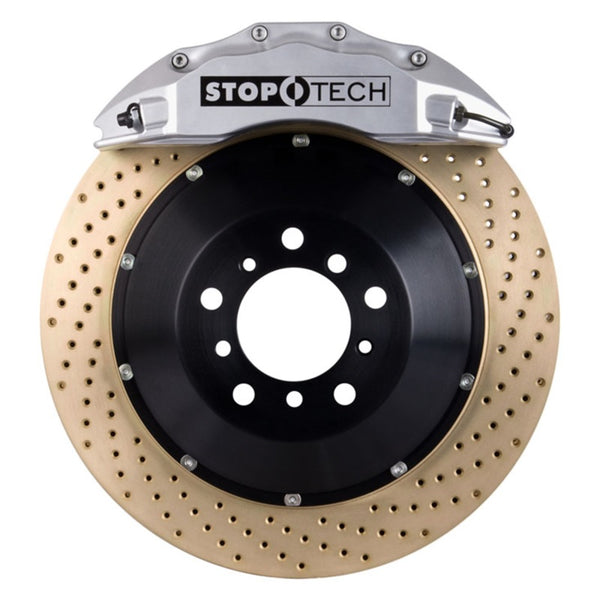 StopTech 12-13 VW Golf ST-60 Silver Calipers 355x32mm Zinc Drilled Rotors Front Big Brake Kit