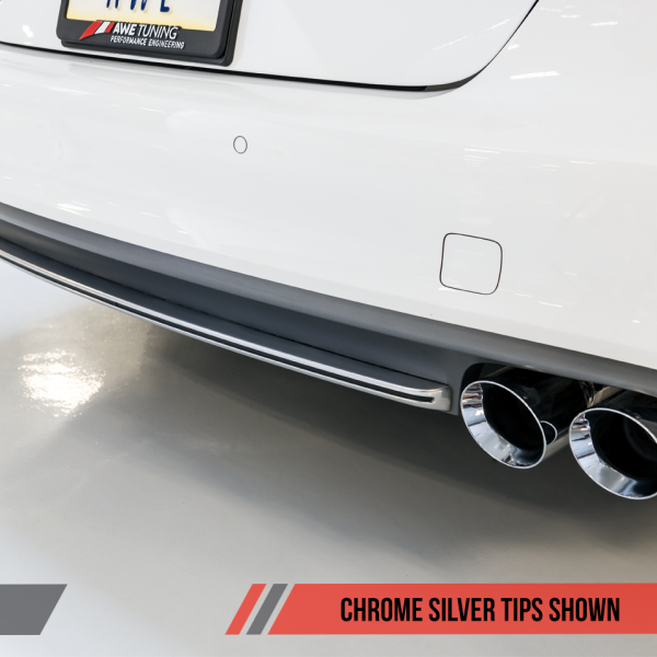 AWE Tuning Audi C7 / C7.5 S6 4.0T Track Edition Exhaust - Chrome Silver Tips