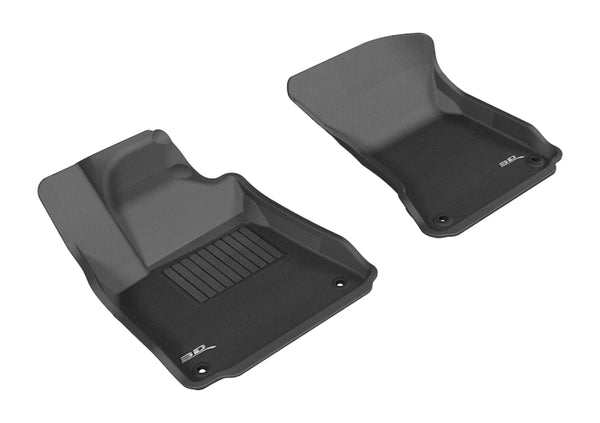 3D MAXpider 2011-2018 Audi A8/A8L Kagu 1st Row Floormat - Black