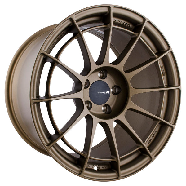 Enkei NT03RR 18x10.5 5x114.3 15mm Offset 75mm Bore Titanium Gold Wheel