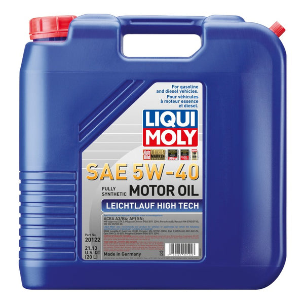 LIQUI MOLY 20L Leichtlauf (Low Friction) High Tech Motor Oil 5W-40