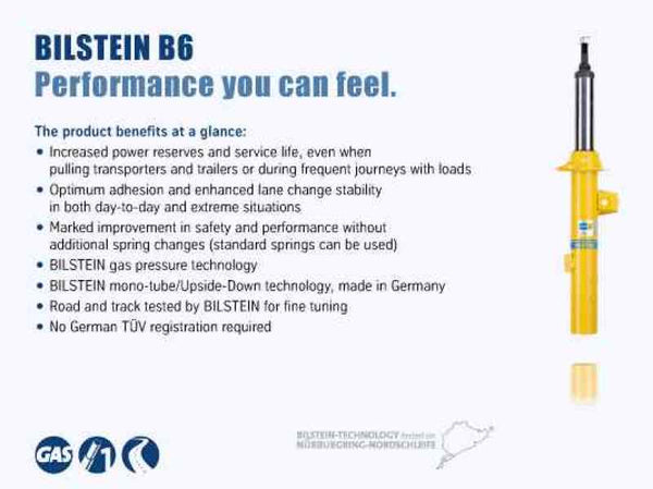 Bilstein B8 82-88 BMW 528E Base 2.7L Rear 46mm Monotube Shock Absorber