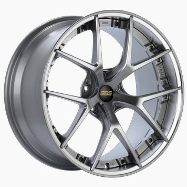 BBS RI-S 20x8.5 5x112 ET22 Diamond Silver Center / Diamond Cut Lip Wheel -82mm PFS/Clip Required